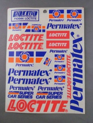Vintage Parma 10644 Loctite Decal Sticker Sheet Nos Complete