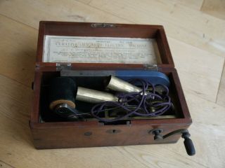 Antique 1908 Grantham Quak Medical Electric Shock Machine For Diseases