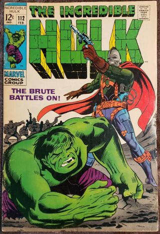 Incredible Hulk 112 Feb 1969 Vintage 60 