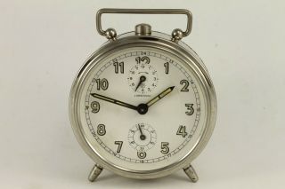 Antique German Junghans Mantel Alarm Clock W.  231 Art Deco 1930 