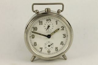 Antique German JUNGHANS Mantel Alarm Clock W.  231 Art Deco 1930 ' s 2