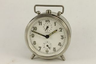 Antique German JUNGHANS Mantel Alarm Clock W.  231 Art Deco 1930 ' s 3