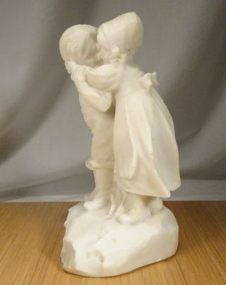 Antique Carved Marble Statue of Boy & Girl - 59285 3