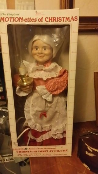 Mrs.  Santa Clause 24 " Vintage Telco Motion - Ettes Of Christmas