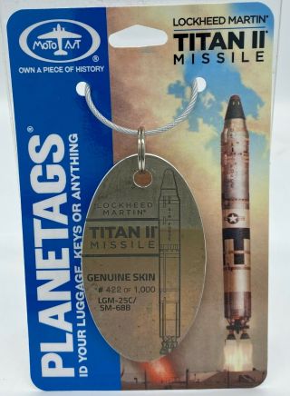 Lockheed Martin Titan Ii Missile Planetag - - Rare Military Collectable