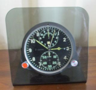 Mig Aircraft Clock Ach - 1 Russian Soviet Union Cccp,  With A Stand