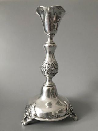 Antique 1880s Polish Jan Pogorzelski Tsarist Era Candle Stick / Warsaw Poland