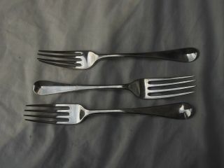 1810 Fine Set Of 3 Georgian Silver Hanoverian Table Forks 200grams Crest