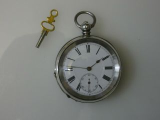 Antique Swiss Hallmarked Silver Open Face Pocket Watch c1900/1910. 3