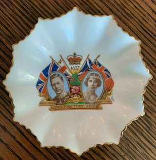 Vintage King George Vi And Queen Elizabeth 1937 Coronation Commemorative Dish
