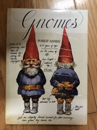 Vintage Gnomes Book Rien Poortvliet & Wil Huygen Illustrated Abrams 1977 Signed