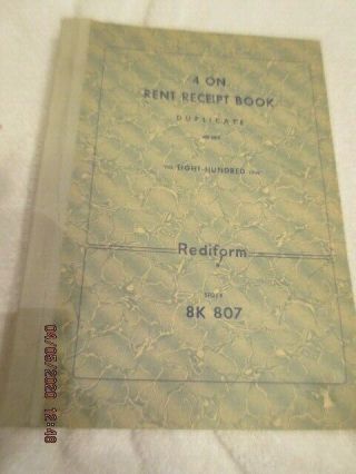 Vintage Receipt Book 370,  Carbon/duplicate Forms Rediform 8k - 807 Hardbound