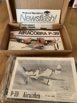 Monogram P - 39 Airacobra " Young Model Builders Club " - 1/48 Scale - Vintage 1983