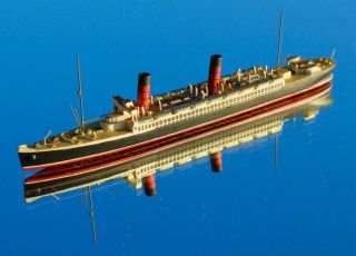 Cunard Line Rms Campania 1893 Fine Handmade Model Ship 100 