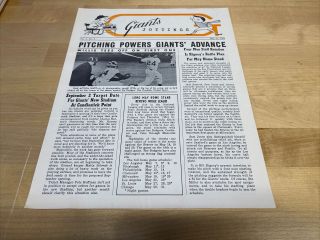 Vintage May 11,  1959 Giants Jottings Baseball Newsletter - Willie Mays