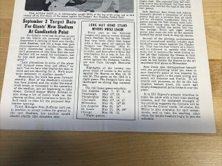 Vintage May 11,  1959 Giants Jottings Baseball Newsletter - Willie Mays 3
