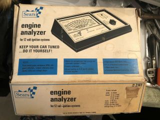 Vintage Sears Portable Engine Analyzer 12 Volt Ignition System 28 - 2161 161.  2161