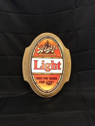 Old Stock Vintage Blatz Light Beer Sign