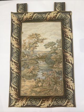 Vintage Metrax Floral Wall Tapestry Made In Belgium 21.  5 " X 14.  0 "
