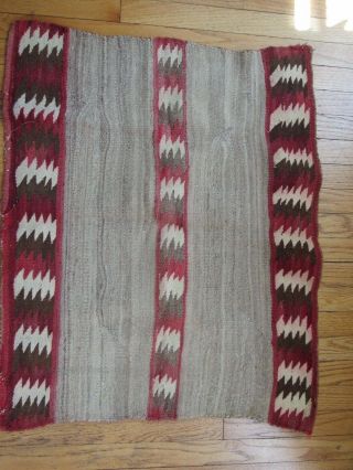 Antique/ Old Navajo Single Saddle Blanket / Rug