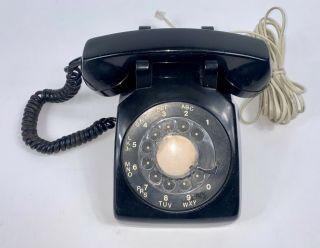 Vintage Northern Telecom Desk Model Black Rotary Dial Telephone