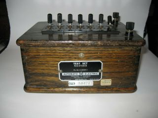 Vintage Gte Automatic Electric Resistance Test Set - D - 780676 - At,  Wooden Case