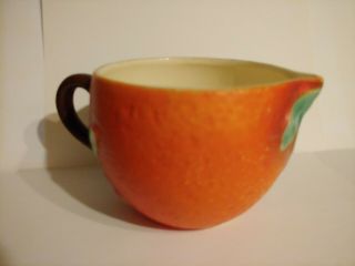 Vintage Erphila Czecho Slovakia " Orange " Bowl / Pitcher With Handle / Pour Spout