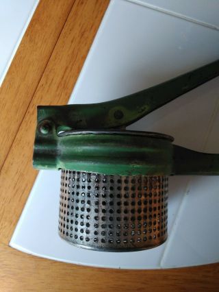 Antique Vintage Hand Press Potato Ricer/juicer/strainer In Good Functioning Cond
