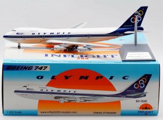 Inflight 1:200 Olympic Airlines Boeing B747 - 400 Diecast Aircarft Model Sx - Oae