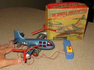 Nos Vintage Cragstan Remote Control Xv - 3 Bell Helicopter Battery Opp.  Mib
