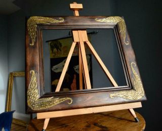 Antique Victorian Oak Picture Frame 13 " X 11 " Rebate French Arts & Crafts