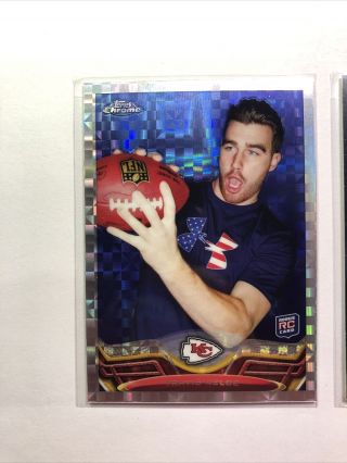 2013 TRAVIS KELCE Rookie X - Fractor And Base Topps Chrome Kansas City Chiefs 118 2