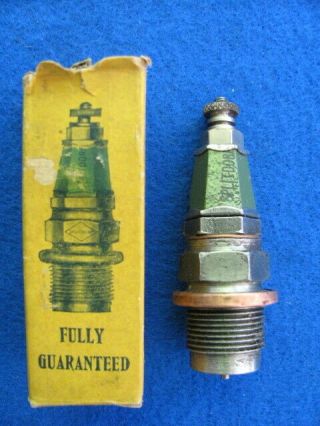 Vintage Green Hex Splitdorf P157 Indian Power Plus M/c Spark Plug,  1920
