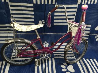 1969 Schwinn Stingray Fair Lady Pink Floral Banana Seat Bicycle