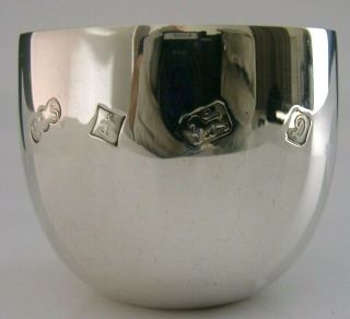 English Solid Sterling Silver Beaker Cup 1978 Antique Georgian Style 84g