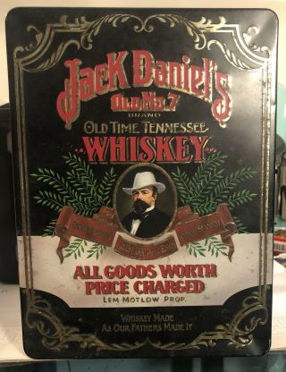 Vintage Jack Daniels No.  7 Whiskey Tin