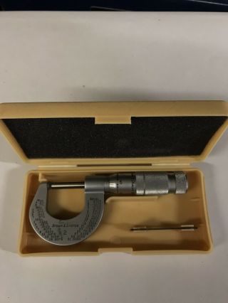 Vintage Brown & Sharpe 0 - 1  Micrometer Machinist Tool