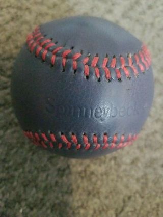 Vintage Spinneybeck Leather Baseball Black With Red Stitching