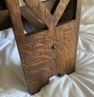 1910 Antique Stickley style Arts & Crafts Mission Oak End Table Plant Stand 3