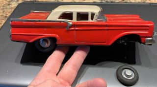 Vintage 1950 ' s Ford Fairlane tin friction toy car - Japan - 3