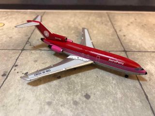 Aeroclassics AeroPeru 727 - 100,  1980 ' s Red/Orange color,  OB - R - 1081 3