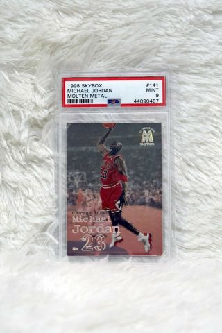 1998 - 99 Skybox Molten Metal 141 Michael Jordan Psa 9 Hof Bulls Chicago