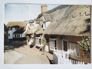 The Dog And Duck Public House,  Pub,  Linton,  Posted 1986 Vintage Postcard 1581