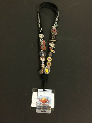 Lanyard Of Commemorative Pins From The National Corvette Museum