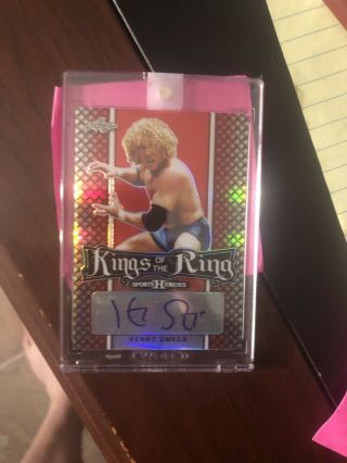 Kenny Omega 2018 Leaf Metal Sports Heroes King Of The Ring Red Auto D 2/3