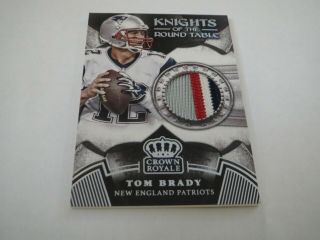 2014 Crown Royale Tom Brady Authentic Game Jersey Patch Card D 33/50