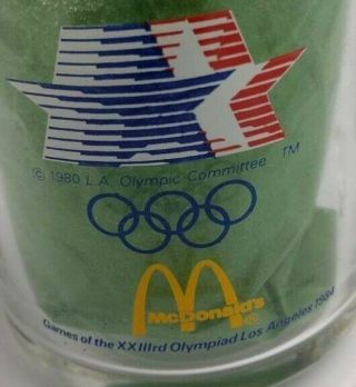 3 Mcdonald Vintage 1984 Los Angeles Summer Olympics Games Glass Coffee Mugs Cup
