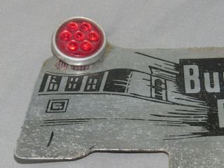 Vintage BURLINGTON ROUTE Train License Plate Attachment Reflector Topper Zephyr 4
