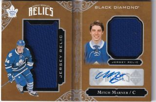 16 - 17 Ud Black Diamond Rookie Relics Jersey Auto Booklet Leafs Mitch Marner /49