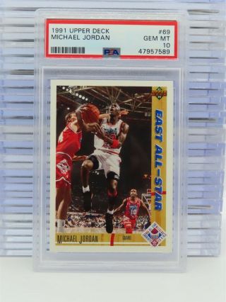 1991 - 92 Upper Deck Michael Jordan All Star Card 69 Psa 10 Gem Bulls T88